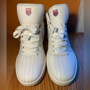 K-Swiss White High-Top Sneakers